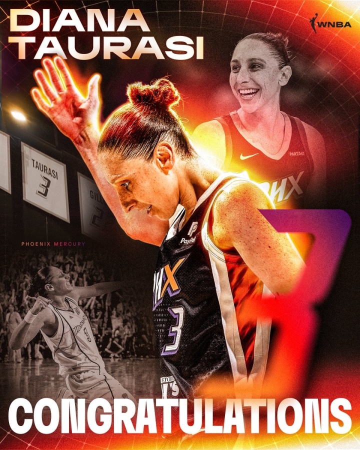 WNBA历史得分王！水星退役陶乐西3号球衣 菲尔普斯&布克到场祝贺